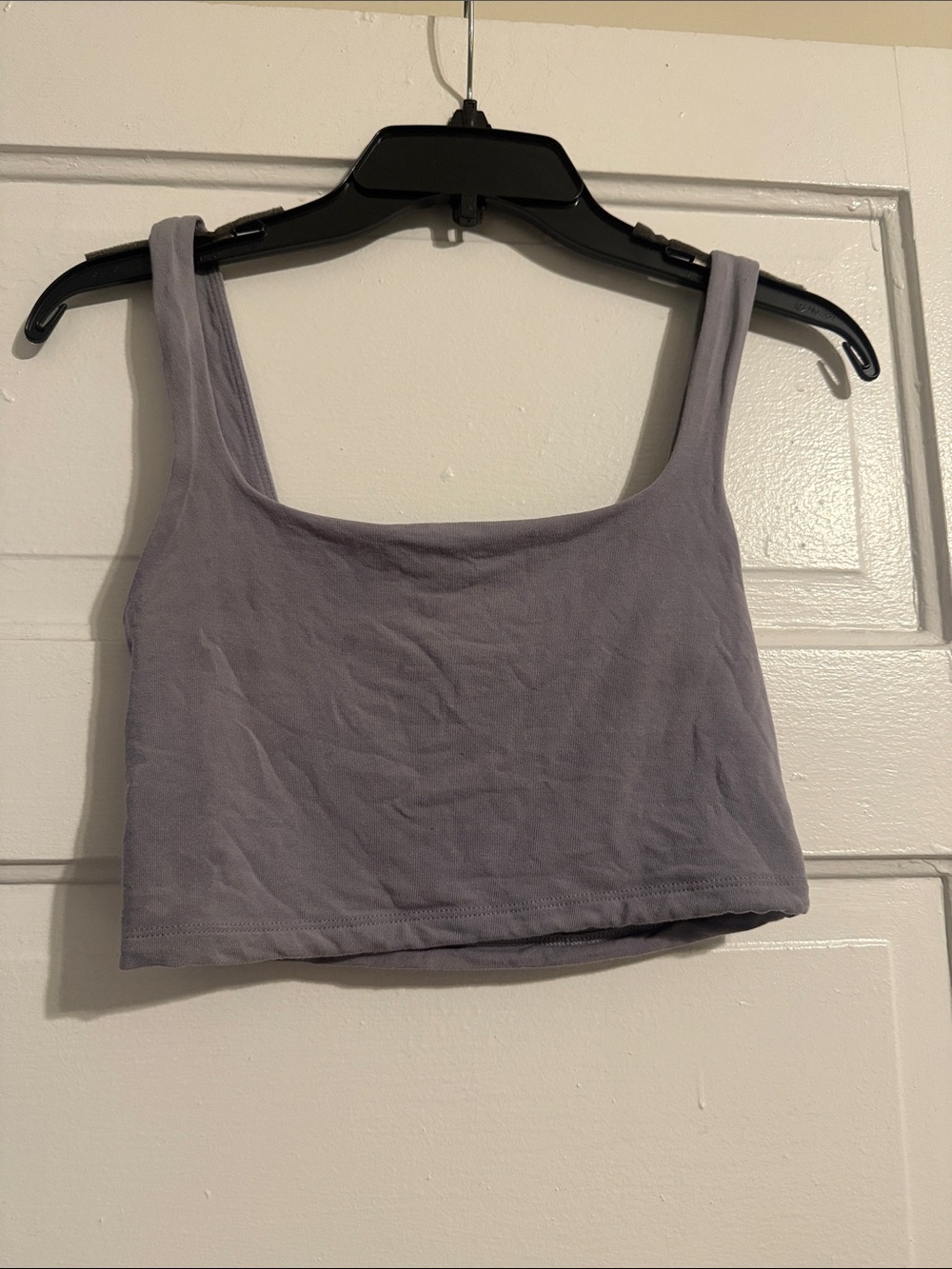 Wilfred Lavender Square-Neck Crop Top